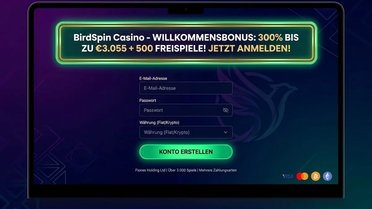 Registrierung mit Bonus